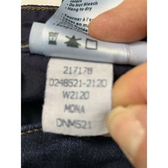 Sz 24 Womens Paige Stretch Skinny Skyline Jeans Mona Dark Wash GUC 5809 - Picture 6 of 9